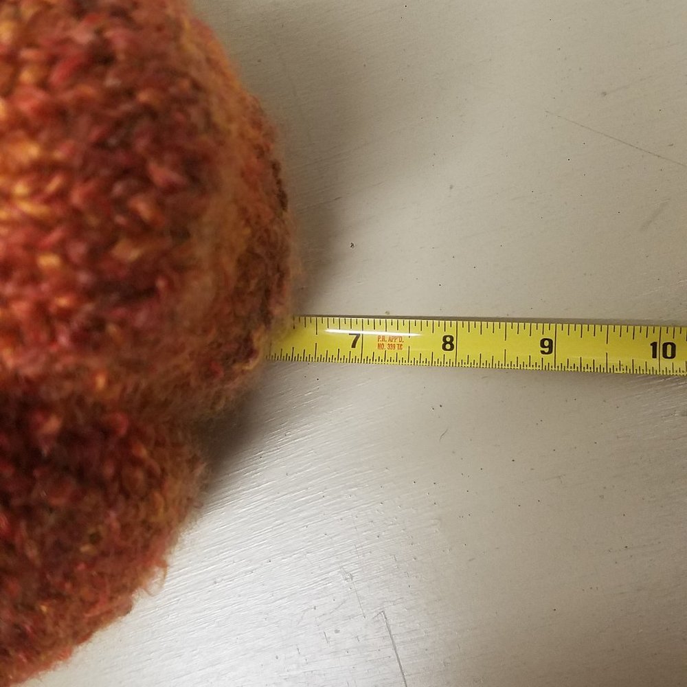 Handmade Knitted Fall Gourmet Autumn Colors Extra Large Pumpkin Décor - Picture 5 of 8